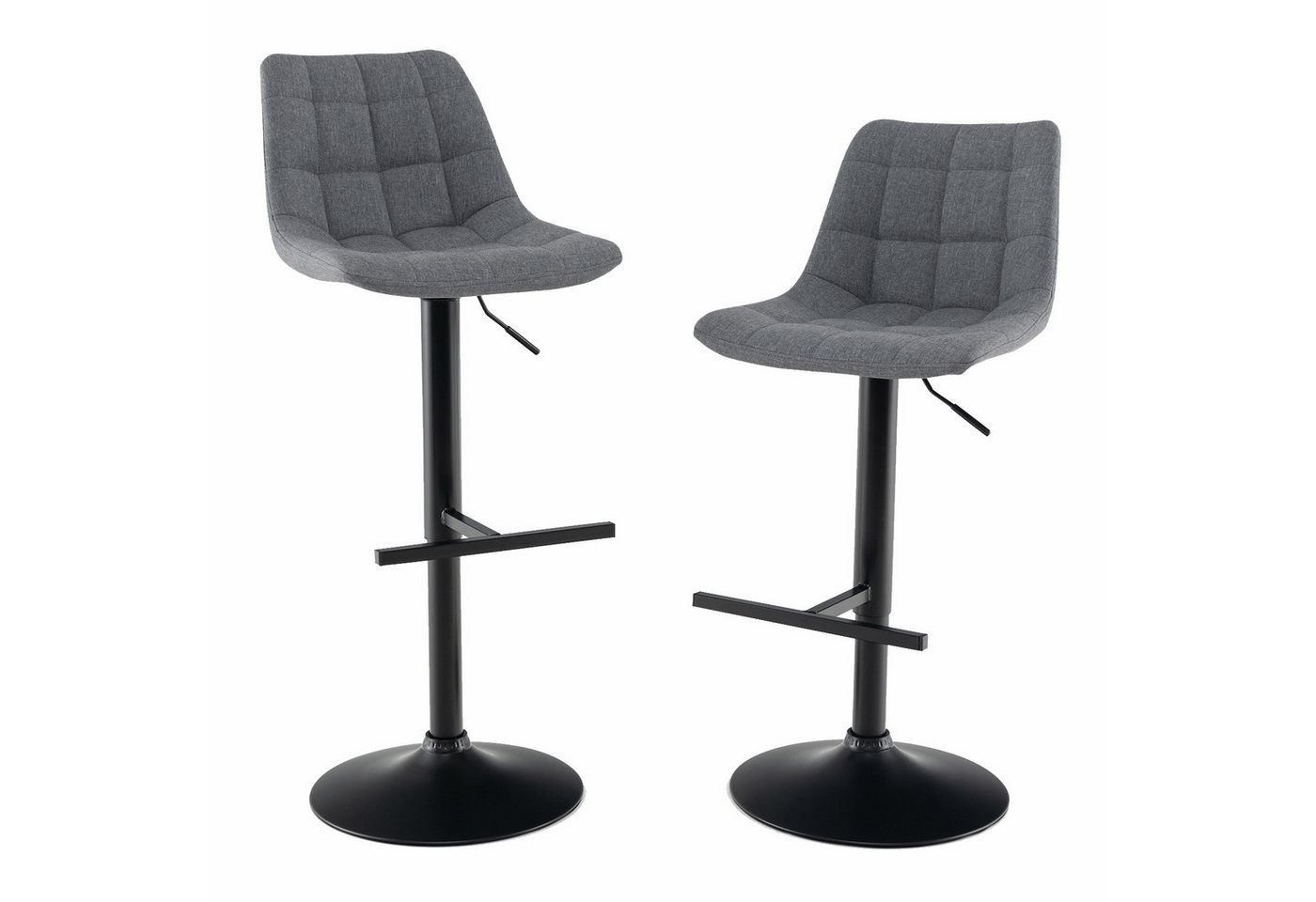 KOMFOTTEU Barhocker (2 St), modernes Stuhlset mit 360° drehbarem Polstersitz von KOMFOTTEU
