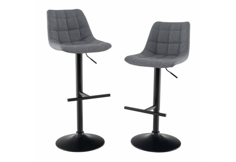 KOMFOTTEU Barhocker (2 St), modernes Stuhlset mit 360° drehbarem Polstersitz von KOMFOTTEU