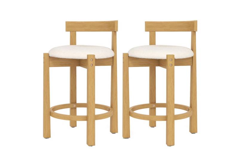 KOMFOTTEU Barhocker (2er Set), Barstuhl mit Fußstütze, bis 150kg Belastbar von KOMFOTTEU