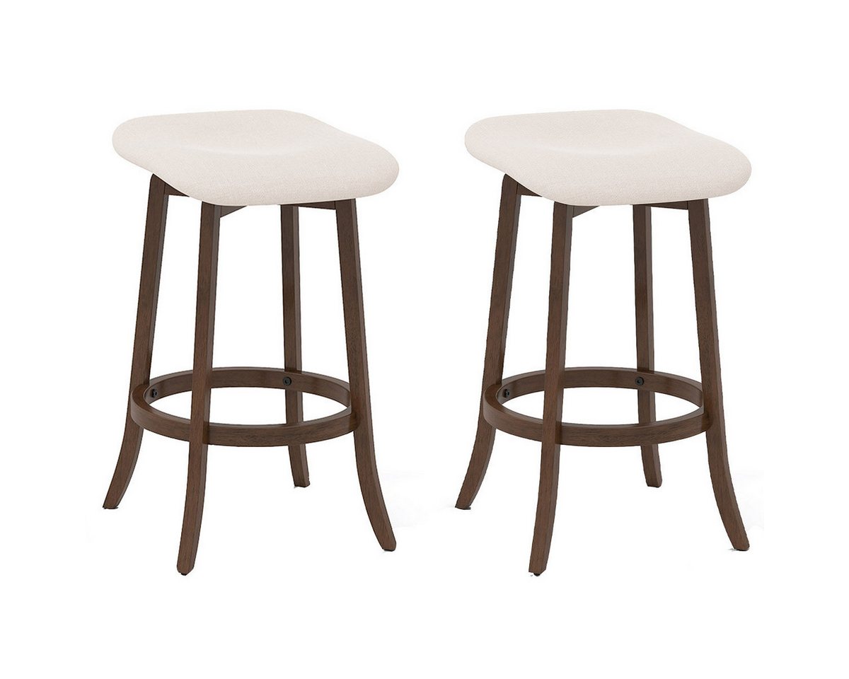 KOMFOTTEU Barhocker (2er-Set), Küchenhocker mit 360° drehbarem Sitz und Fußstütze von KOMFOTTEU