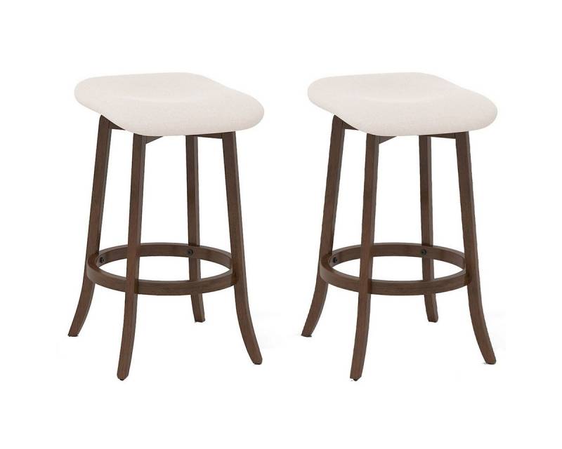 KOMFOTTEU Barhocker (2er-Set), Küchenhocker mit 360° drehbarem Sitz und Fußstütze von KOMFOTTEU