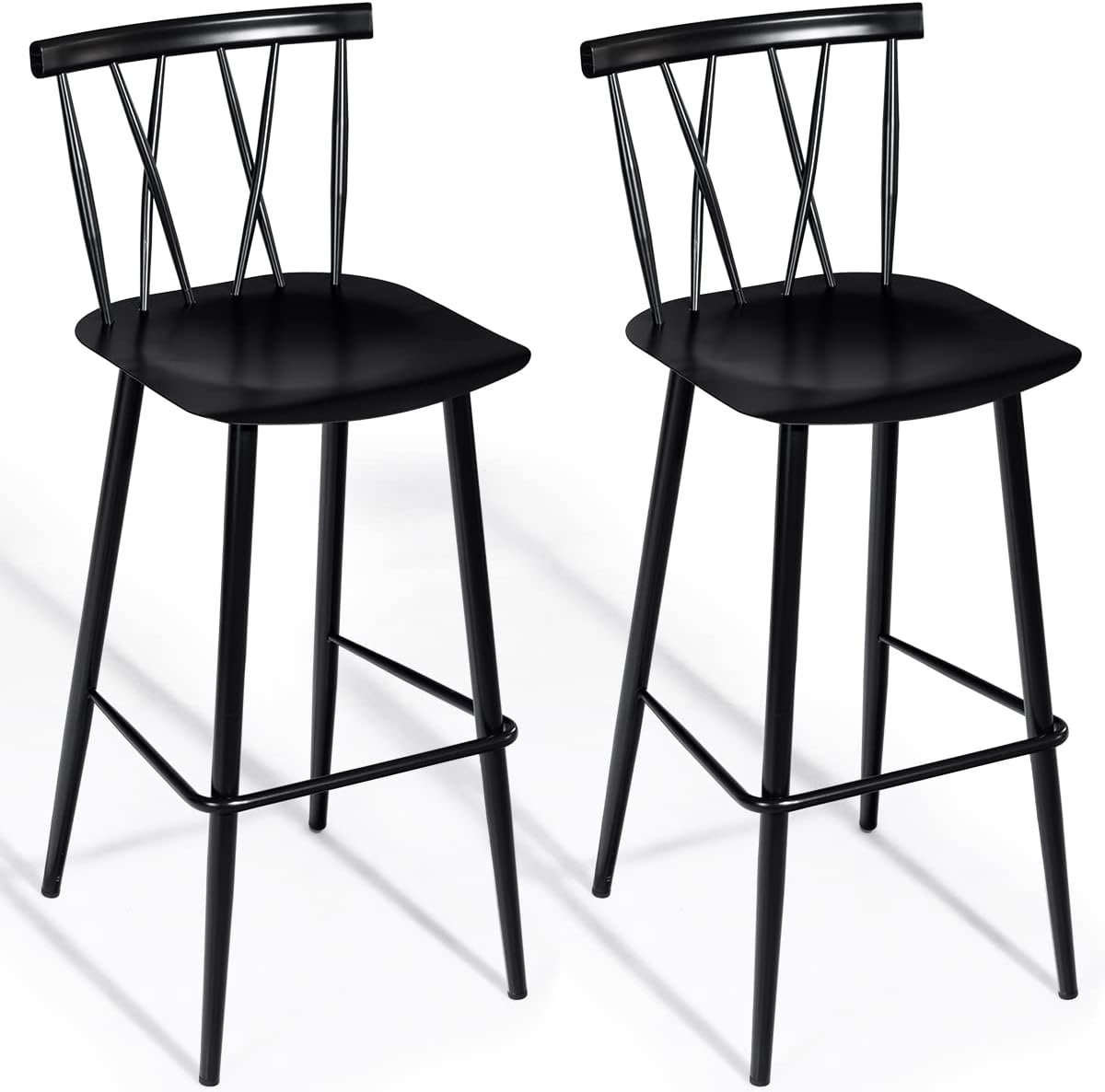 KOMFOTTEU Barhocker Bistrohocker (Set, 2 St), mit Füßstütze, 150kg belastbar von KOMFOTTEU