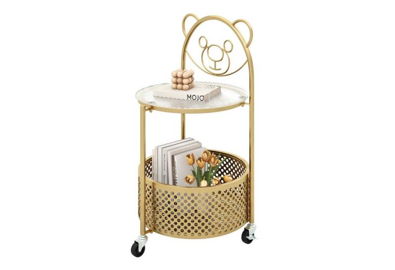 KOMFOTTEU Beistelltisch Couchtisch, mobiler Sofaaufsatz, rund, 2 Ebenen, 71 cm KOMFOTTEU Beistelltisch Couchtisch, mobiler Sofaaufsatz, rund, 2 Ebenen, 71 cm von KOMFOTTEU