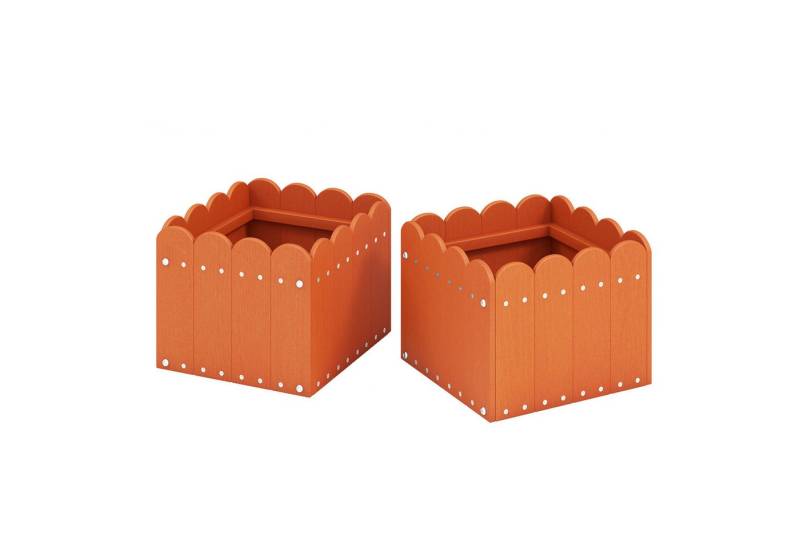 KOMFOTTEU Blumenkasten (2er Set), Pflanzkübel aus HDPE wetterfest für Gemüse, Blumen, Kräuter von KOMFOTTEU