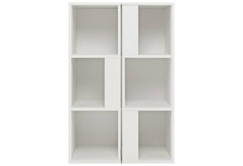 KOMFOTTEU Bücherregal Standregal, 2er Set, mit 3 Offenen Fächern von KOMFOTTEU
