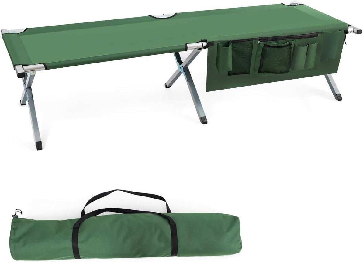 KOMFOTTEU Campingliege Feldbett belastbar bis 130 kg, 190x73 cm von KOMFOTTEU