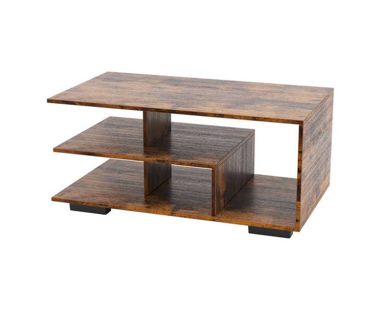 KOMFOTTEU Couchtisch, 3-stufiger geometrischer Kaffeetisch von KOMFOTTEU