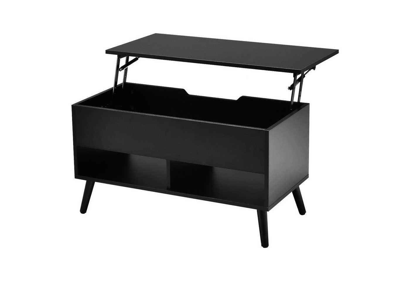 KOMFOTTEU Couchtisch Kaffeetisch, mit Stauraum&offenen Fächern von KOMFOTTEU