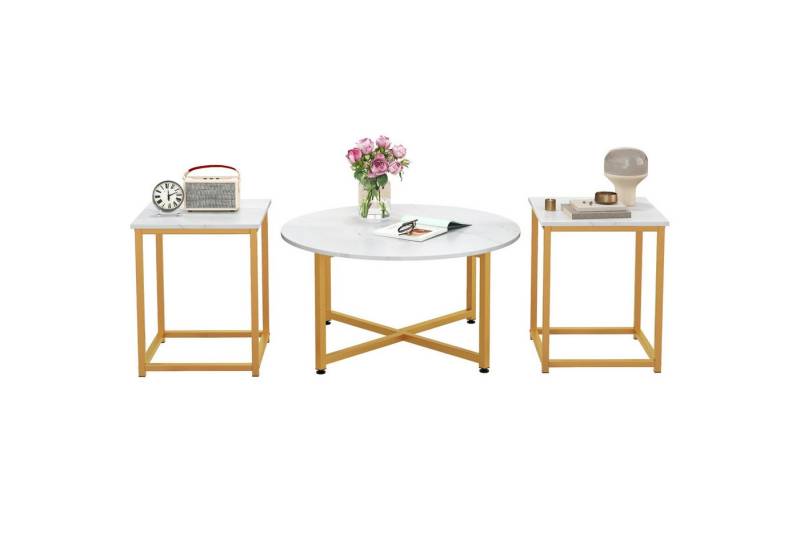 KOMFOTTEU Couchtisch Sofatisch (Set, 3-St), mit verstellbaren Füßen von KOMFOTTEU