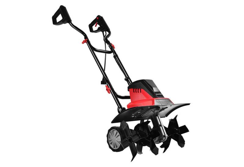 KOMFOTTEU Elektromotorhacke Gartenfräse, 43,00 cm Schnittbreite, 1500W, 2 Sicherheitssystem von KOMFOTTEU