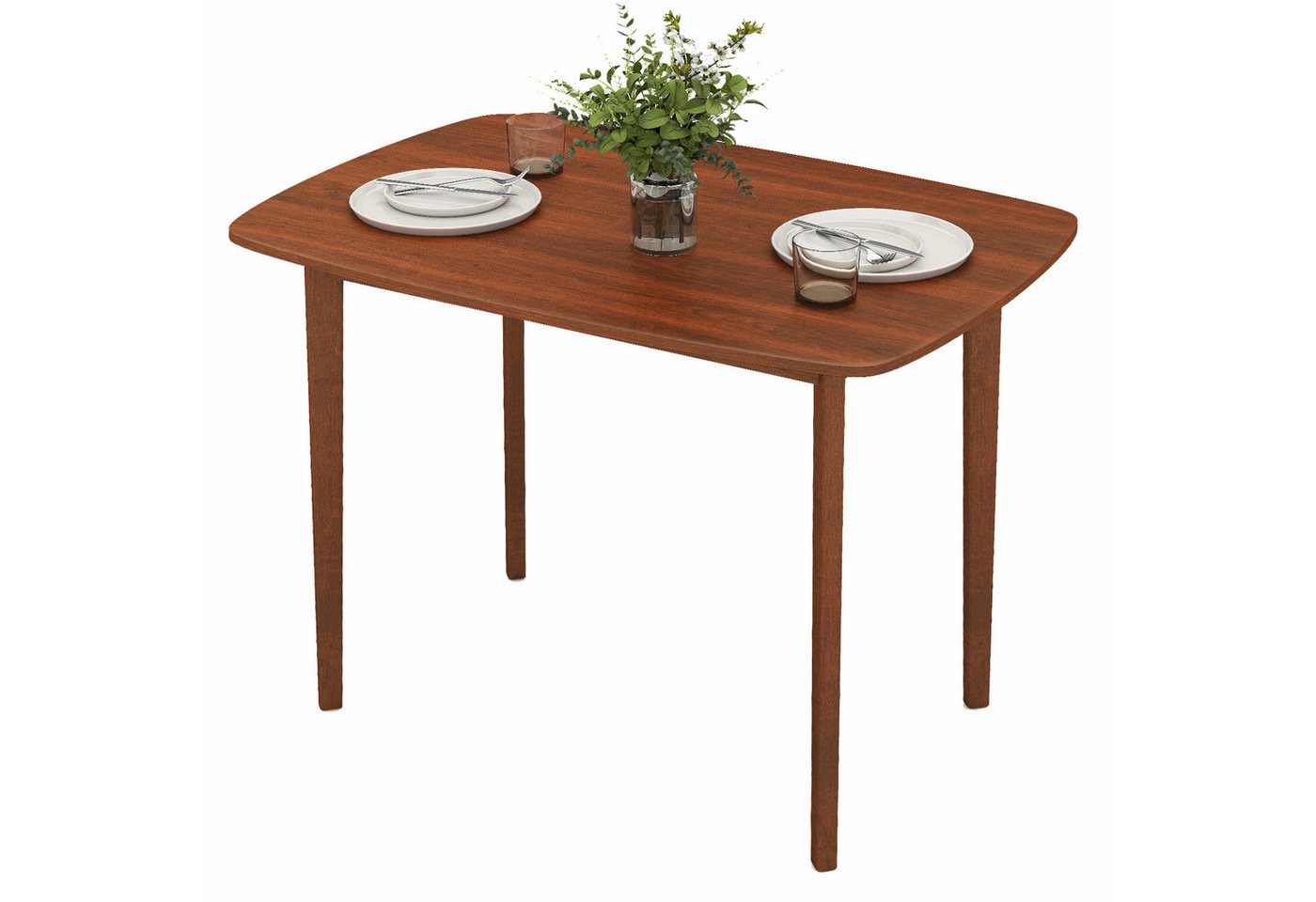 KOMFOTTEU Esstisch, Küchentisch mit Beinen aus Gummibaumholz, für 4 Personen KOMFOTTEU Esstisch, Küchentisch mit Beinen aus Gummibaumholz, für 4 Personen von KOMFOTTEU