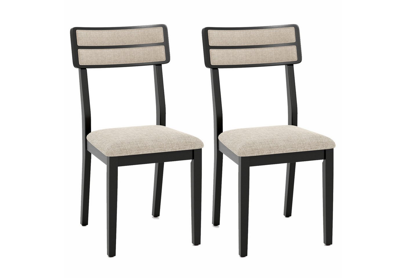 KOMFOTTEU Esszimmerstuhl (2 St), küchenstühle mit Holzrahmen, Rückenlehne & Sitzfläche von KOMFOTTEU