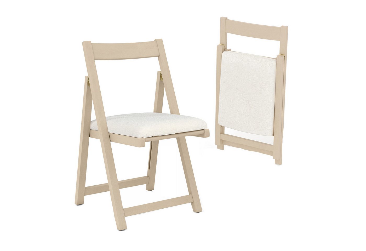 KOMFOTTEU Esszimmerstuhl (2er Set), Küchenstühle klappbar mit gepolstertem Sitz von KOMFOTTEU