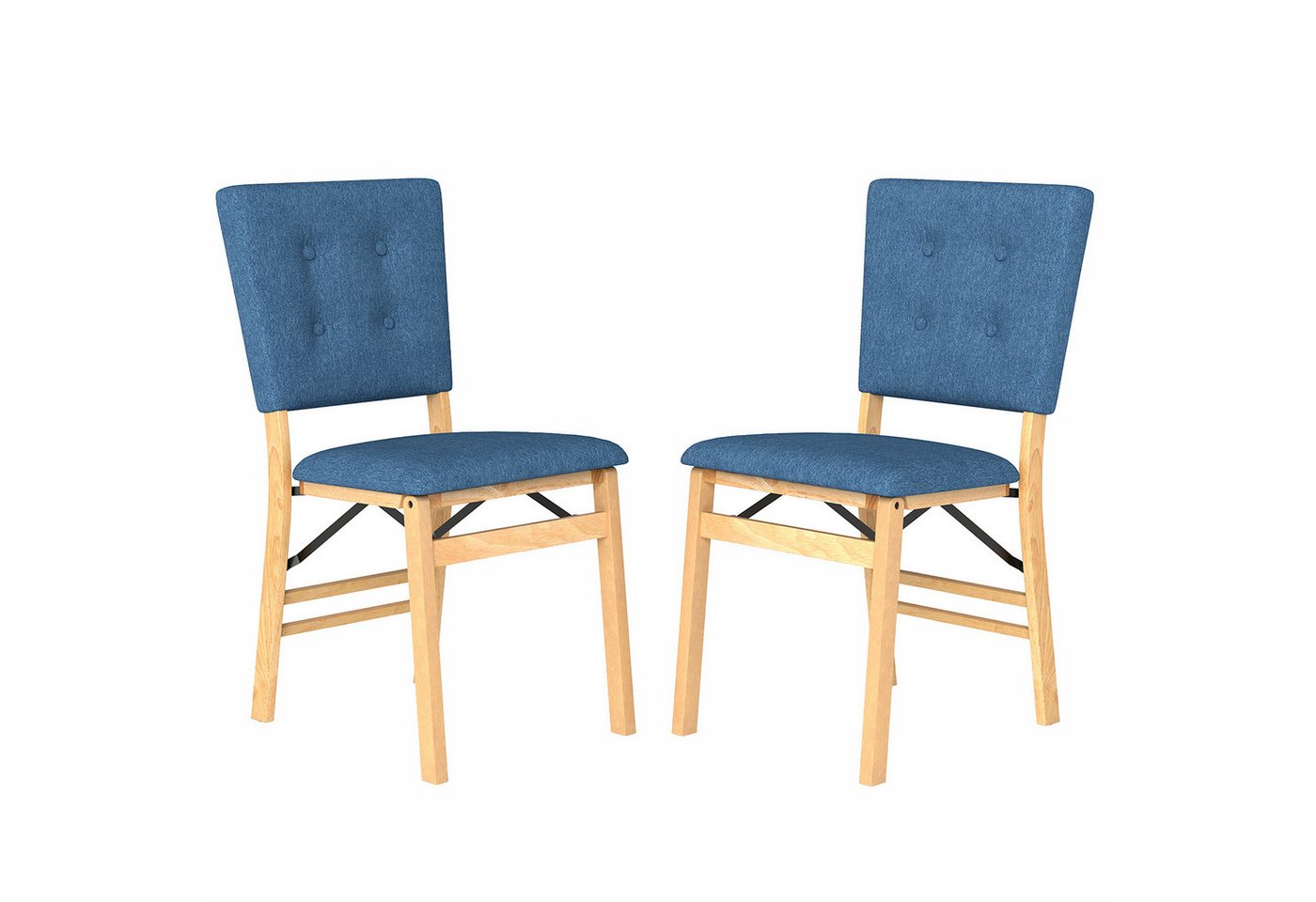 KOMFOTTEU Esszimmerstuhl (2er Set), Küchenstühle mit gepolsterten Sitzen & Massivholzrahmen von KOMFOTTEU