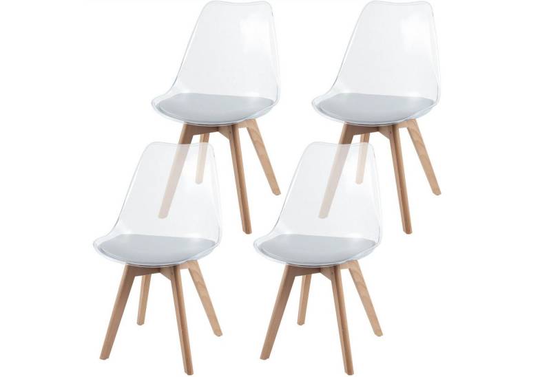 KOMFOTTEU Esszimmerstuhl (4er Set), Küchenstühle Akzentstuhl, bis zu 150kg belastbar von KOMFOTTEU