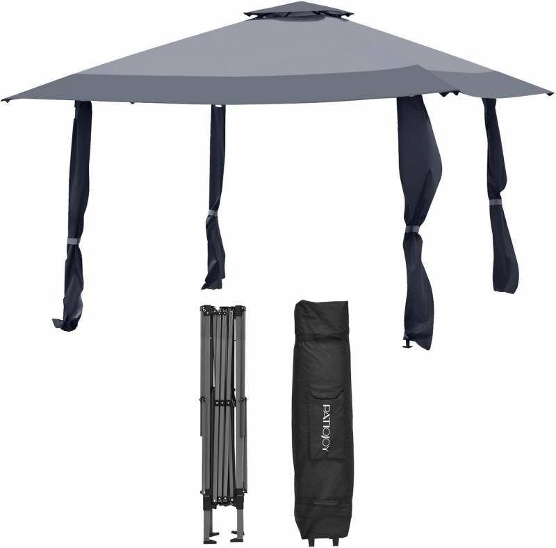 KOMFOTTEU Faltpavillon 4 × 4m Pop Up Pavillon, mit UV-Schutz & 3 verstellbaren Höhen KOMFOTTEU Faltpavillon 4 × 4m Pop Up Pavillon, mit UV-Schutz & 3 verstellbaren Höhen von KOMFOTTEU