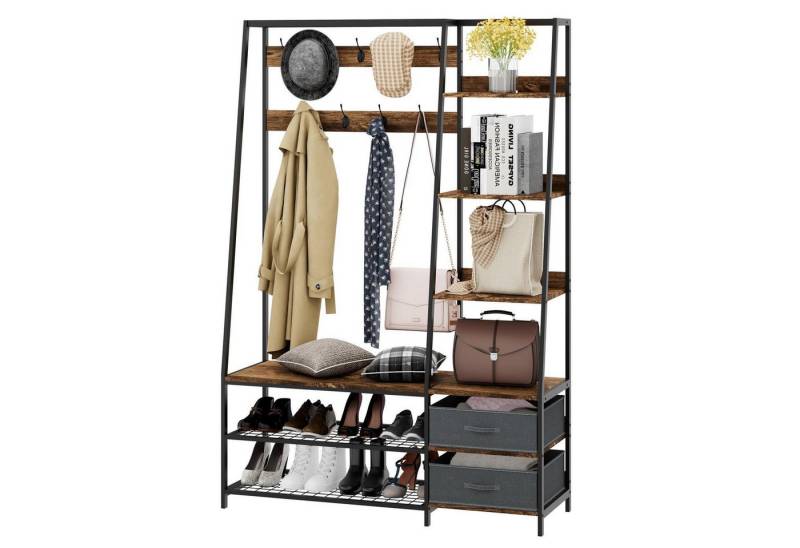 KOMFOTTEU Garderobenständer Kleiderständer, mit 6 Ebenen und 9 Haken KOMFOTTEU Garderobenständer Kleiderständer, mit 6 Ebenen und 9 Haken von KOMFOTTEU