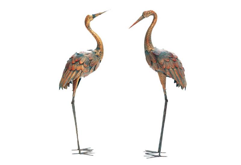 KOMFOTTEU Gartenfigur Gartendeko, (2er Set, 2 St), aus Metall, Kunstskulptur von KOMFOTTEU