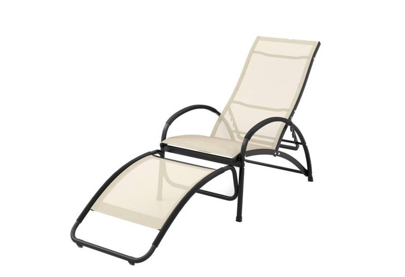 KOMFOTTEU Gartenliege, 2 in 1 Sonnenliege, bis 150kg belastbar von KOMFOTTEU
