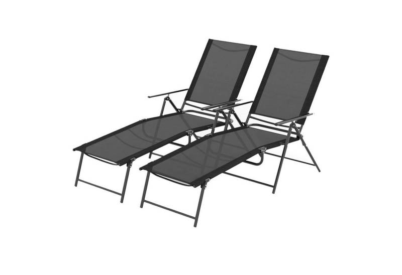 KOMFOTTEU Gartenliege, 2er Set Sonnenliege klappbar, bis 150kg von KOMFOTTEU