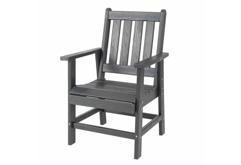 KOMFOTTEU Gartenstuhl, Balkonstuhl mit Holzoptik & Lamellendesign von KOMFOTTEU