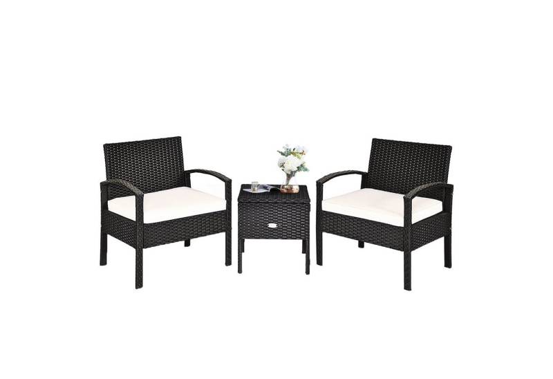 KOMFOTTEU Gartenstuhl, Gartenmöbel-Set mit Kissen & Couchtisch von KOMFOTTEU