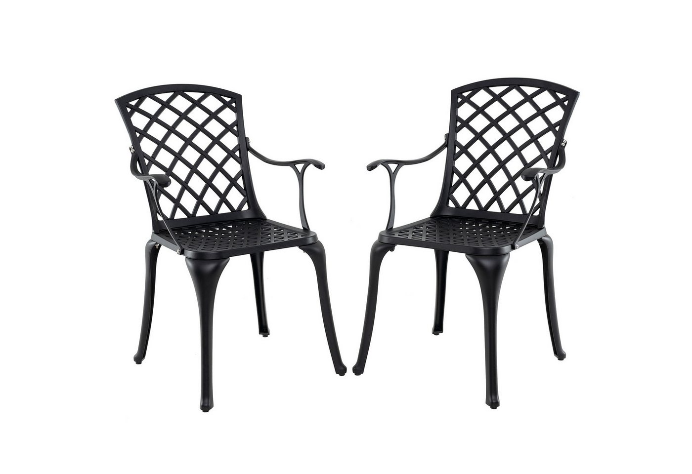 KOMFOTTEU Gartenstuhl (2er Set), Balkonstühle Bistrostühle mit guter Atmungsaktivität von KOMFOTTEU