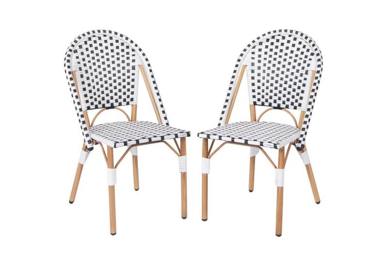 KOMFOTTEU Gartenstuhl (2er Set), Rattanstuhl bis zu 150kg belastbar von KOMFOTTEU