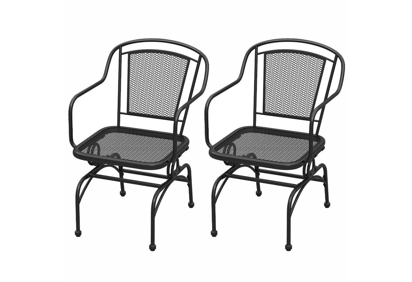KOMFOTTEU Gartenstuhl (2er Set), Schaukelstühle mit bequemer Schüttelfunktion von KOMFOTTEU