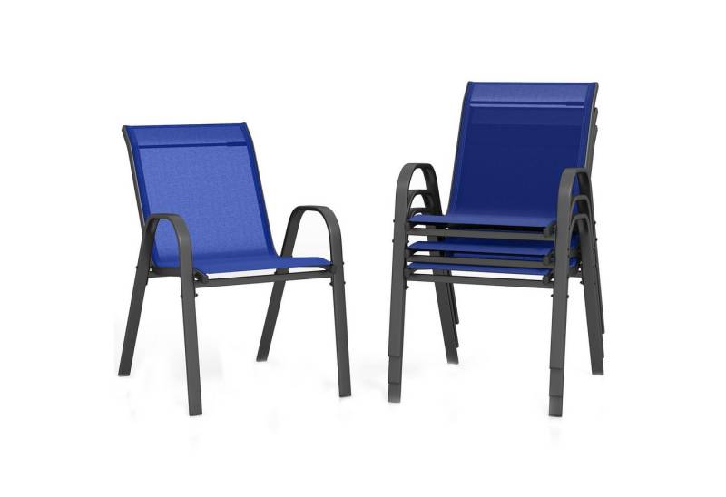 KOMFOTTEU Gartenstuhl (4 St), stapelbares Esszimmerstuhl-Set, für Garten, Terrasse von KOMFOTTEU