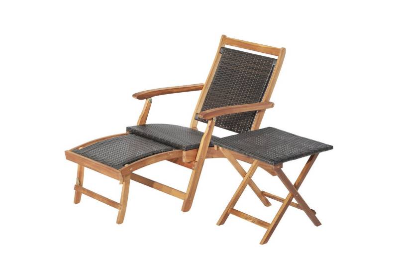 KOMFOTTEU Gartenstuhl mit Beistelltisch (Set), klappbar von KOMFOTTEU