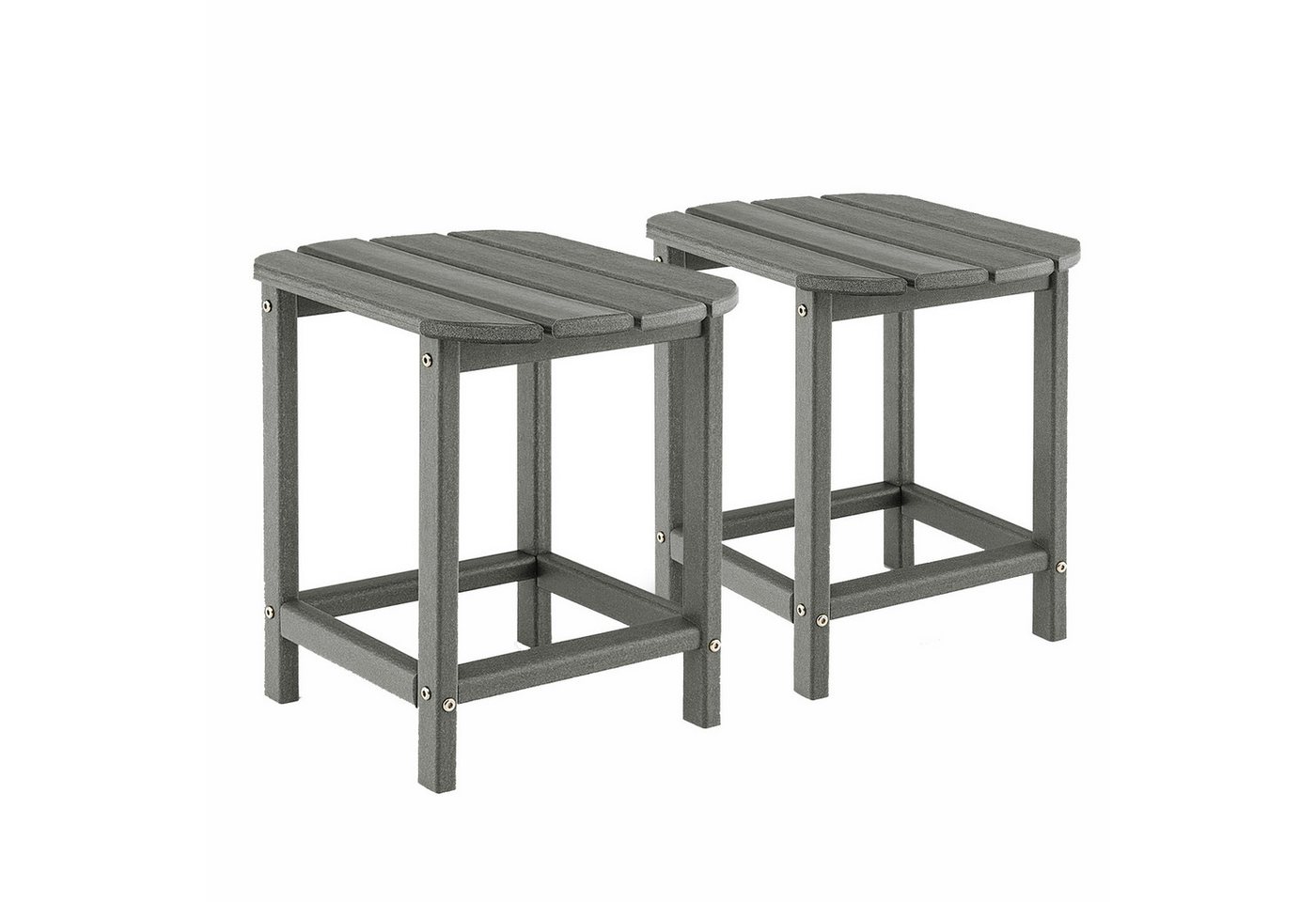 KOMFOTTEU Gartentisch (2er Set), Beistelltisch Balkontisch Terrassentisch, 48 x 37 x 46 cm von KOMFOTTEU