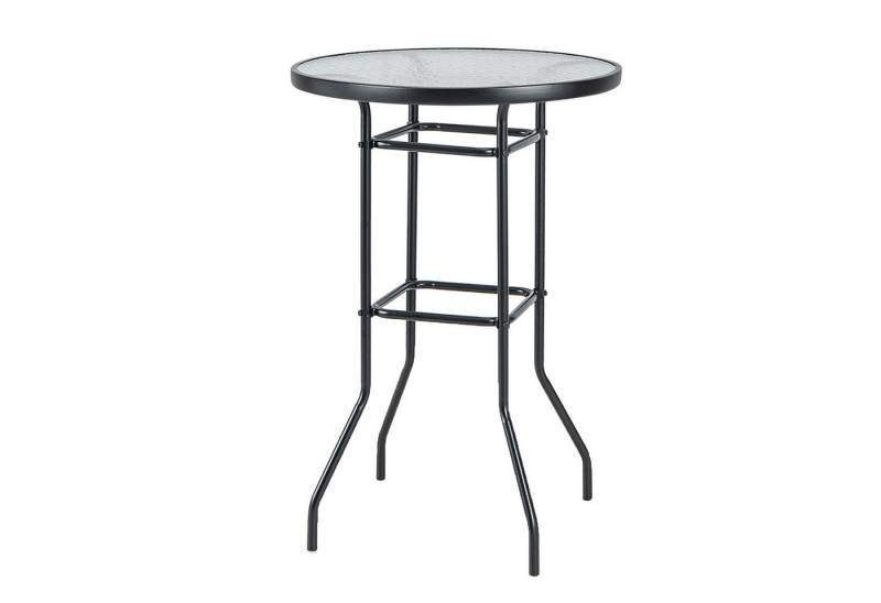 KOMFOTTEU Gartentisch Beistelltisch, aus Metall und Glas, Ø68cm von KOMFOTTEU