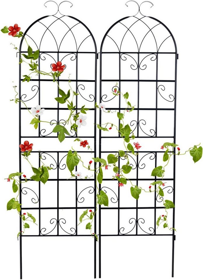 KOMFOTTEU Gartenzaun, (Set, 2-St), Rankgitter Metall (180 x 50 cm) von KOMFOTTEU