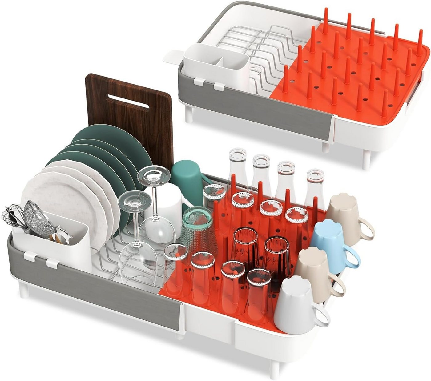 KOMFOTTEU Geschirrständer Abtropfgestell Erweiterbar 44-52,5 cm von KOMFOTTEU