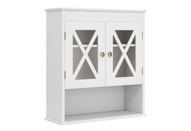 KOMFOTTEU Hängeschrank Badezimmerschrank mit verstellbarem Regal, 2 transparente Türen KOMFOTTEU Hängeschrank Badezimmerschrank mit verstellbarem Regal, 2 transparente Türen von KOMFOTTEU