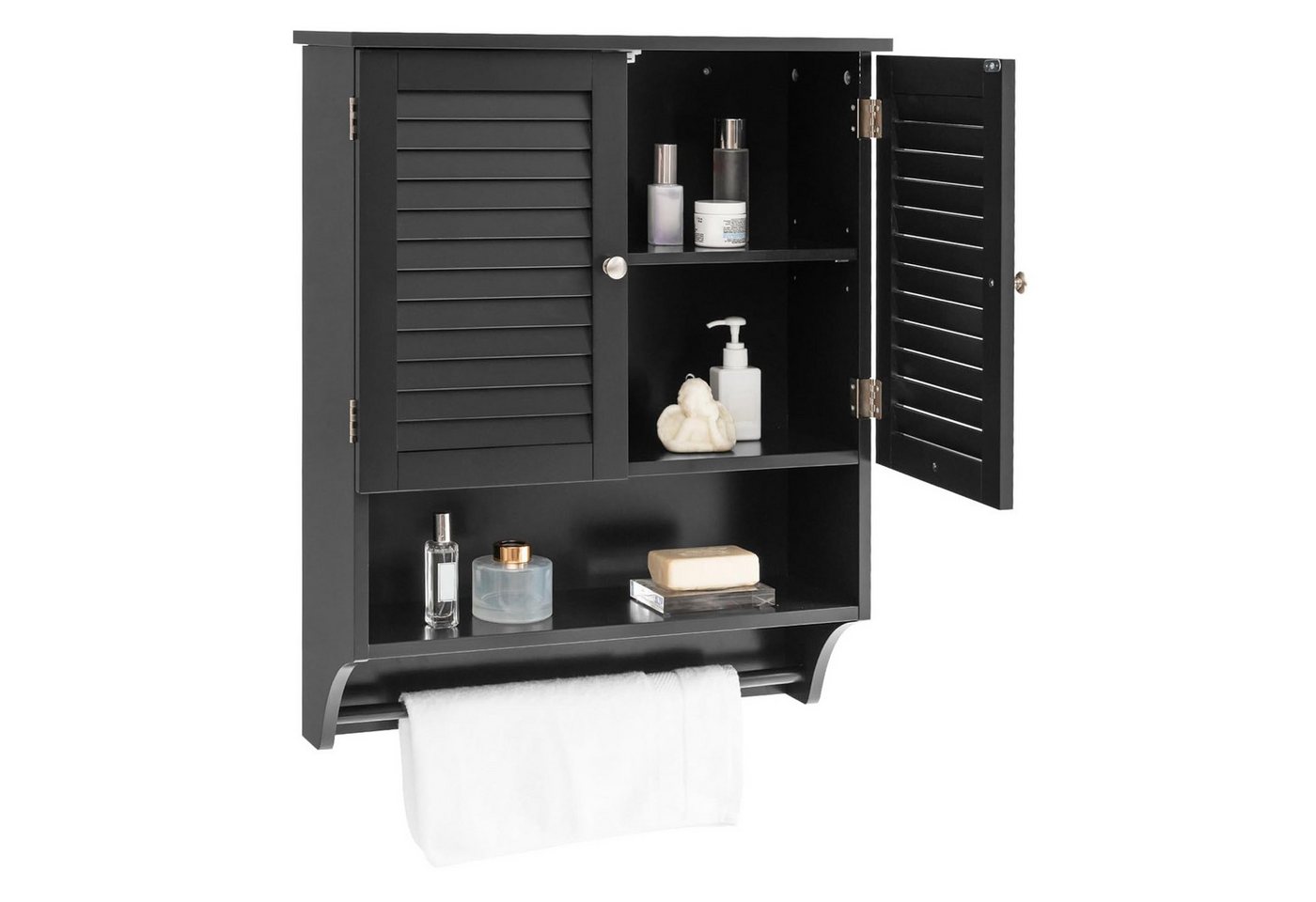 KOMFOTTEU Hängeschrank Wandschrank mit Verstellbarer Ablage, 60 × 22 × 75cm KOMFOTTEU Hängeschrank Wandschrank mit Verstellbarer Ablage, 60 × 22 × 75cm von KOMFOTTEU
