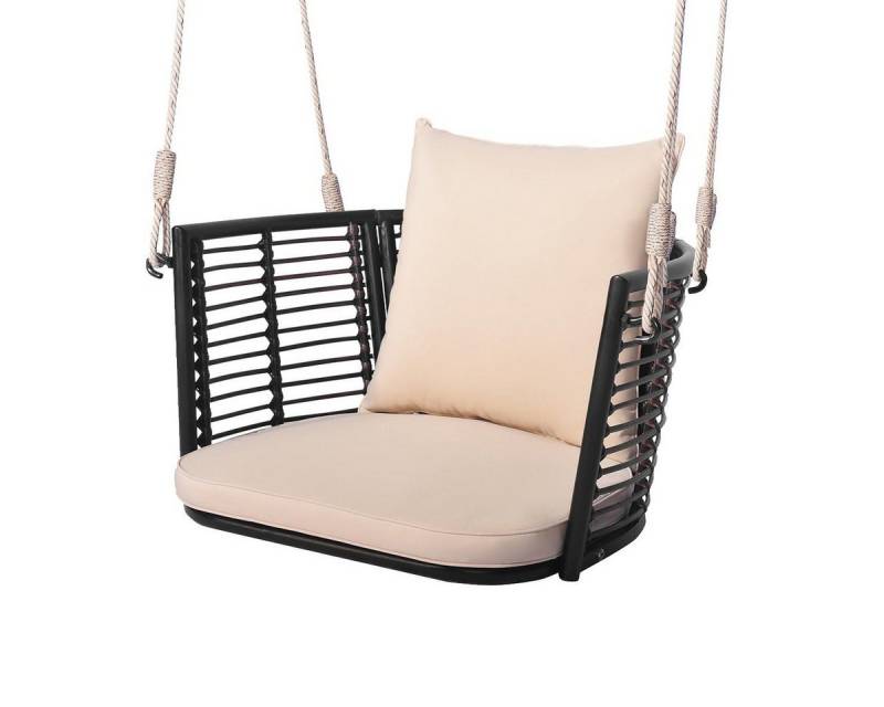 KOMFOTTEU Hängesessel Hängestuhl, aus Rattan & Metallrahmen,bis 180kg belastbar von KOMFOTTEU