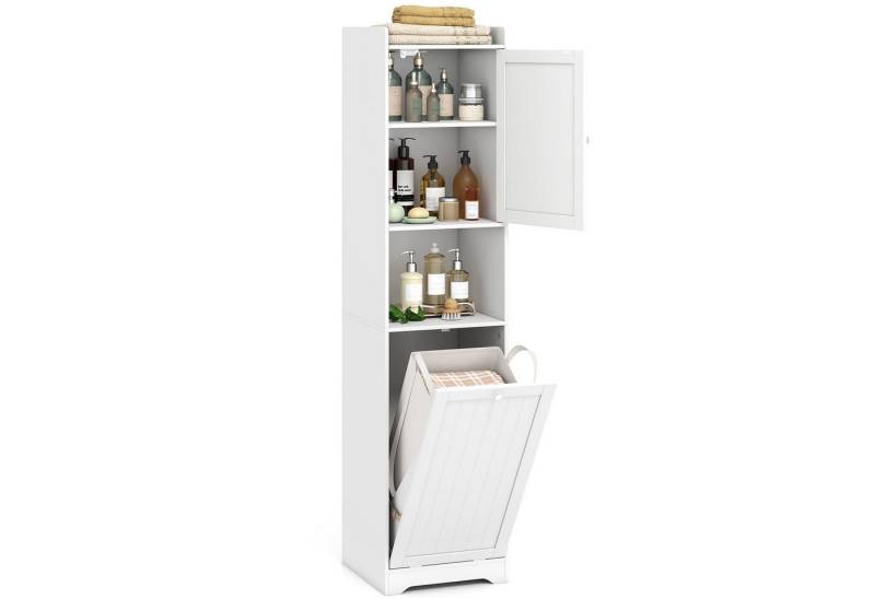 KOMFOTTEU Hochschrank Badezimmerschrank mit Wäschekorb & verstellbares Regal KOMFOTTEU Hochschrank Badezimmerschrank mit Wäschekorb & verstellbares Regal von KOMFOTTEU