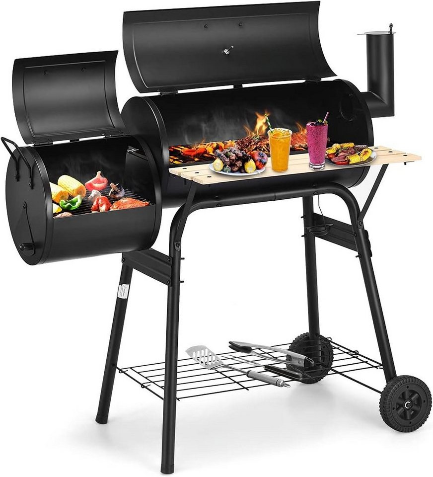 KOMFOTTEU Holzkohlegrill Grillwagen, mit Deckel &2 Grillrost, auf Rädern KOMFOTTEU Holzkohlegrill Grillwagen, mit Deckel &2 Grillrost, auf Rädern von KOMFOTTEU