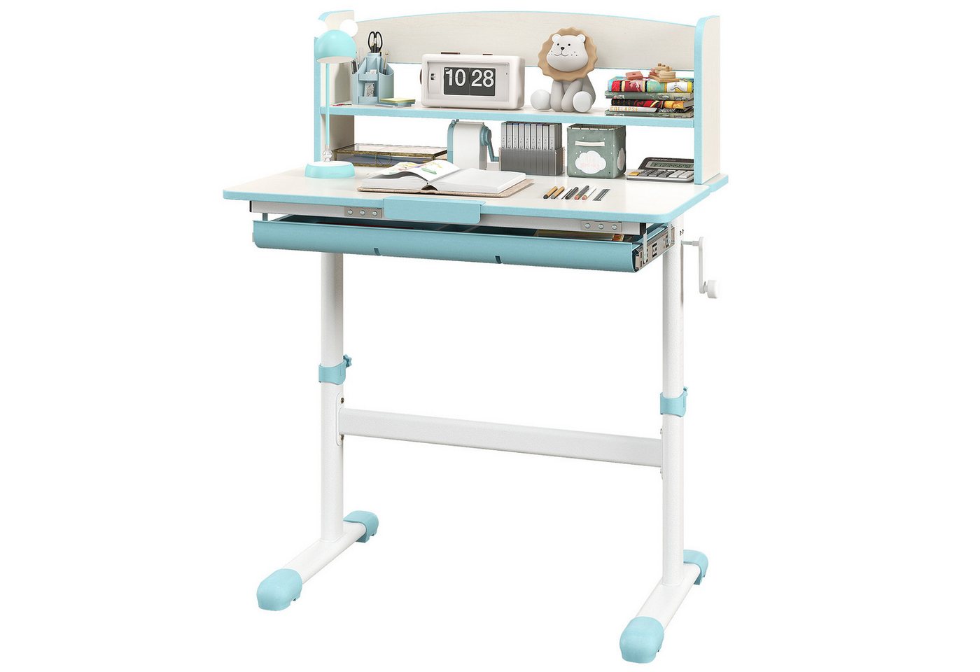 KOMFOTTEU Kinderschreibtisch, mit 7-stufig neigbarer Tischplatte, für Kinder 3-12 Jahren KOMFOTTEU Kinderschreibtisch, mit 7-stufig neigbarer Tischplatte, für Kinder 3-12 Jahren von KOMFOTTEU