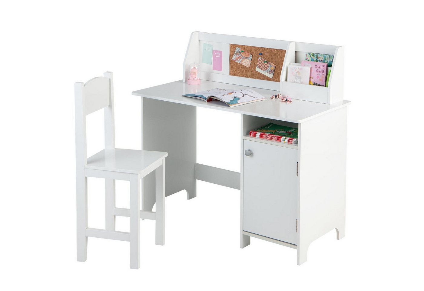 KOMFOTTEU Kinderschreibtisch mit Stuhl (Set), 74×29×29cm von KOMFOTTEU