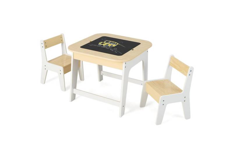 KOMFOTTEU Kindersitzgruppe, Kindermöbel Set mit Tafel & Whiteboard KOMFOTTEU Kindersitzgruppe, Kindermöbel Set mit Tafel & Whiteboard von KOMFOTTEU