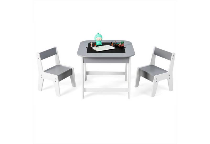 KOMFOTTEU Kindersitzgruppe, Kindermöbel Set mit Tafel & Whiteboard von KOMFOTTEU