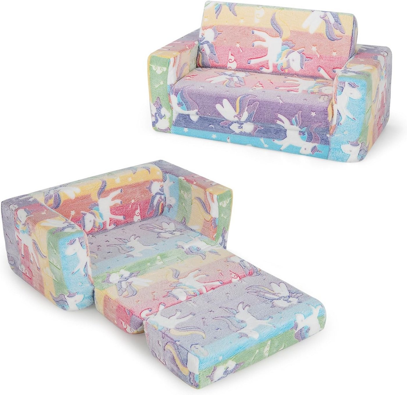 KOMFOTTEU Kindersofa 2 in 1, für Kinder 3-12 Jahre, 80 x 51 x 42 cm KOMFOTTEU Kindersofa 2 in 1, für Kinder 3-12 Jahre, 80 x 51 x 42 cm von KOMFOTTEU