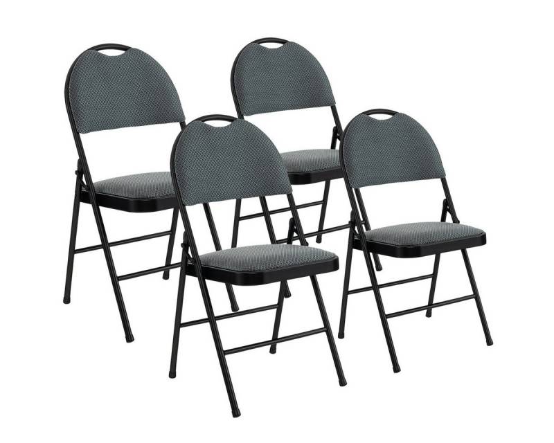 KOMFOTTEU Klappstuhl (4er Set), Küchenstuhl mit Metallrahmen, bis 120 kg belastbar von KOMFOTTEU