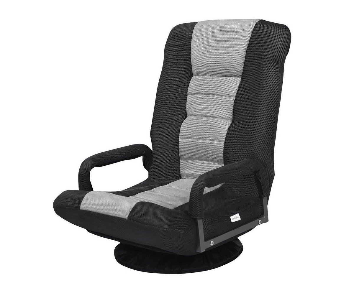 KOMFOTTEU Klappstuhl Bodenstuhl mit Verstellbarer Rückenlehne, mit Armlehne von KOMFOTTEU