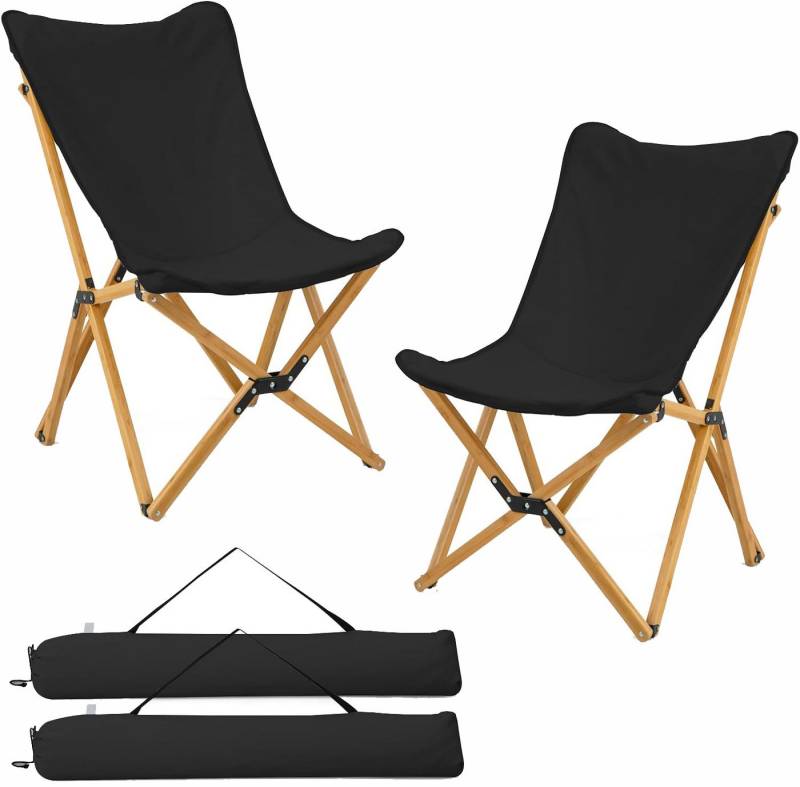 KOMFOTTEU Klappstuhl Schmetterlingsstühlen (2er Set), Tragfähigkeit 150 kg von KOMFOTTEU