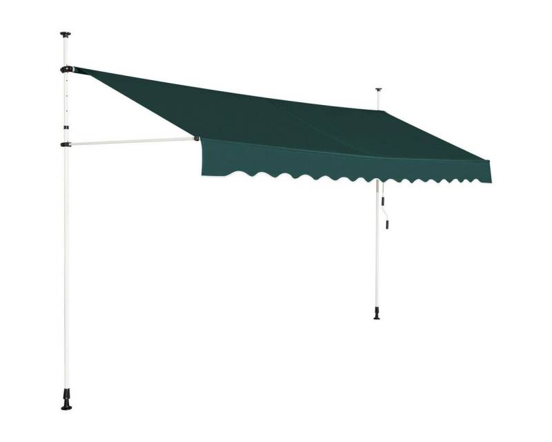 KOMFOTTEU Klemmmarkise Markise mit Handkurbel höhenverstellbar, 400 cm breit von KOMFOTTEU