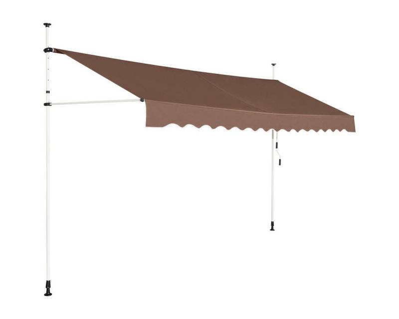 KOMFOTTEU Klemmmarkise Markise mit Handkurbel höhenverstellbar, 400 cm breit von KOMFOTTEU
